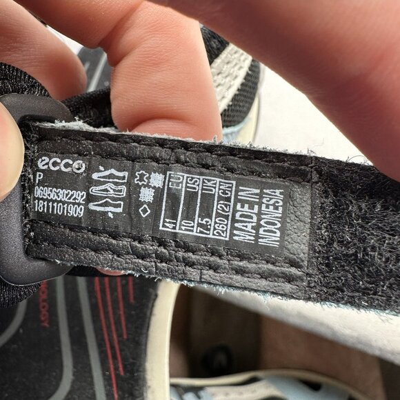 Womens Size 10 / EU 41 ECCO Yucatan Sandals Blue Nubuck Strappy Outdoor Hiking - Picture 8 of 8